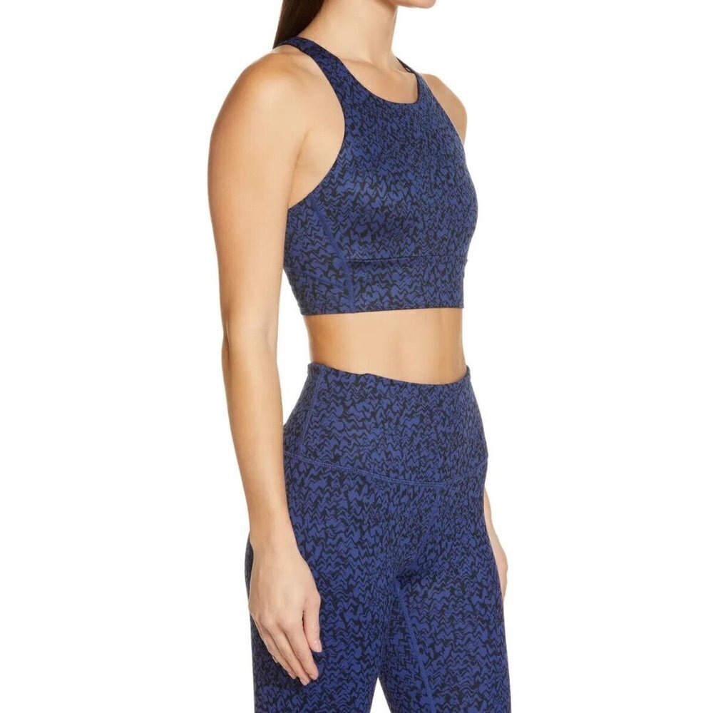 ZELLA "Live In" Racerback Sports Bra BNWOT Blue Twilight